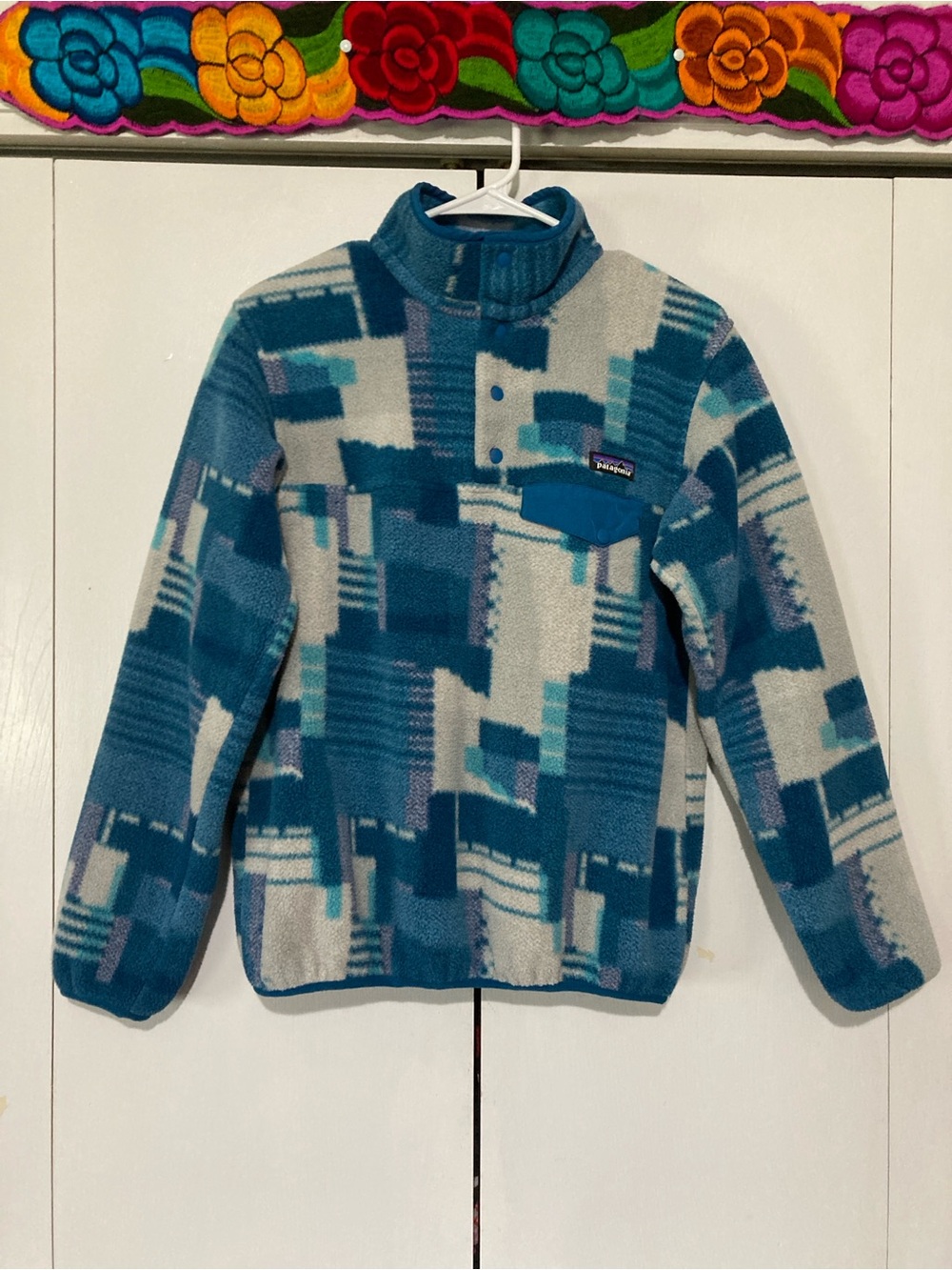 Patagonia Synchilla Re-Tool Snap Neck Fleece Sweatshirt Pullover Small Snap-T